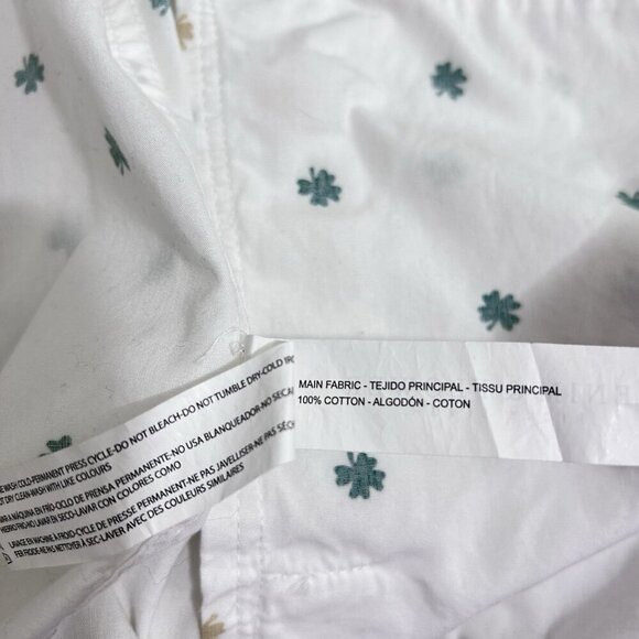 Denim & Flower Ricky Singh Green Shamrock Print Zip Up Jacket White Men's Size L - Picture 10 of 12
